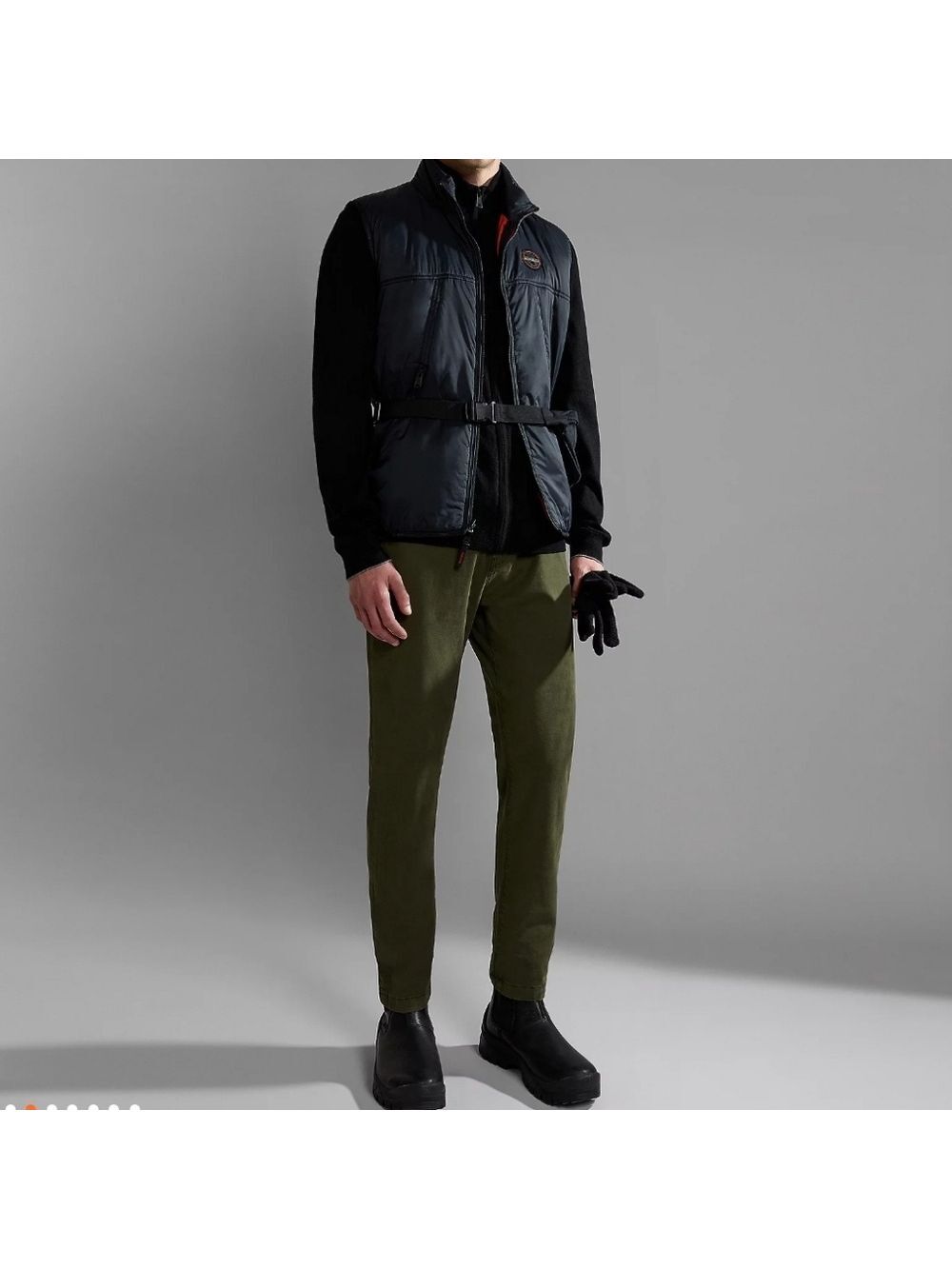 Napapirji Mens Casual Cotton Green Chino Pants 30x32